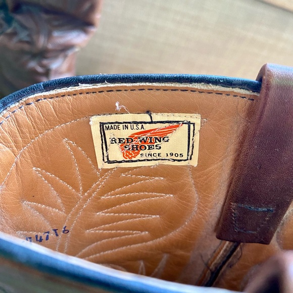 Red Wing Pecos 9801-1 Brown Western Stitched Workwear Boots 11 B Made in USA - Picture 4 of 6